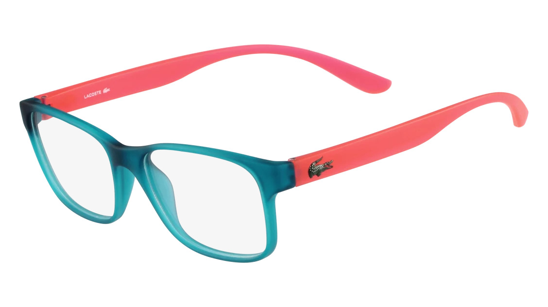 Lacoste L3804B Eyeglasses 444 Aqua Matte W/Star Phospho T 51mm