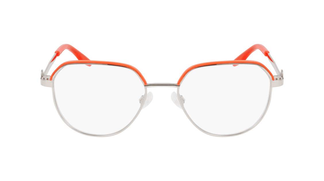 Converse CV1028 Eyeglasses 045 Shiny Silver/Vermillion Red 51mm