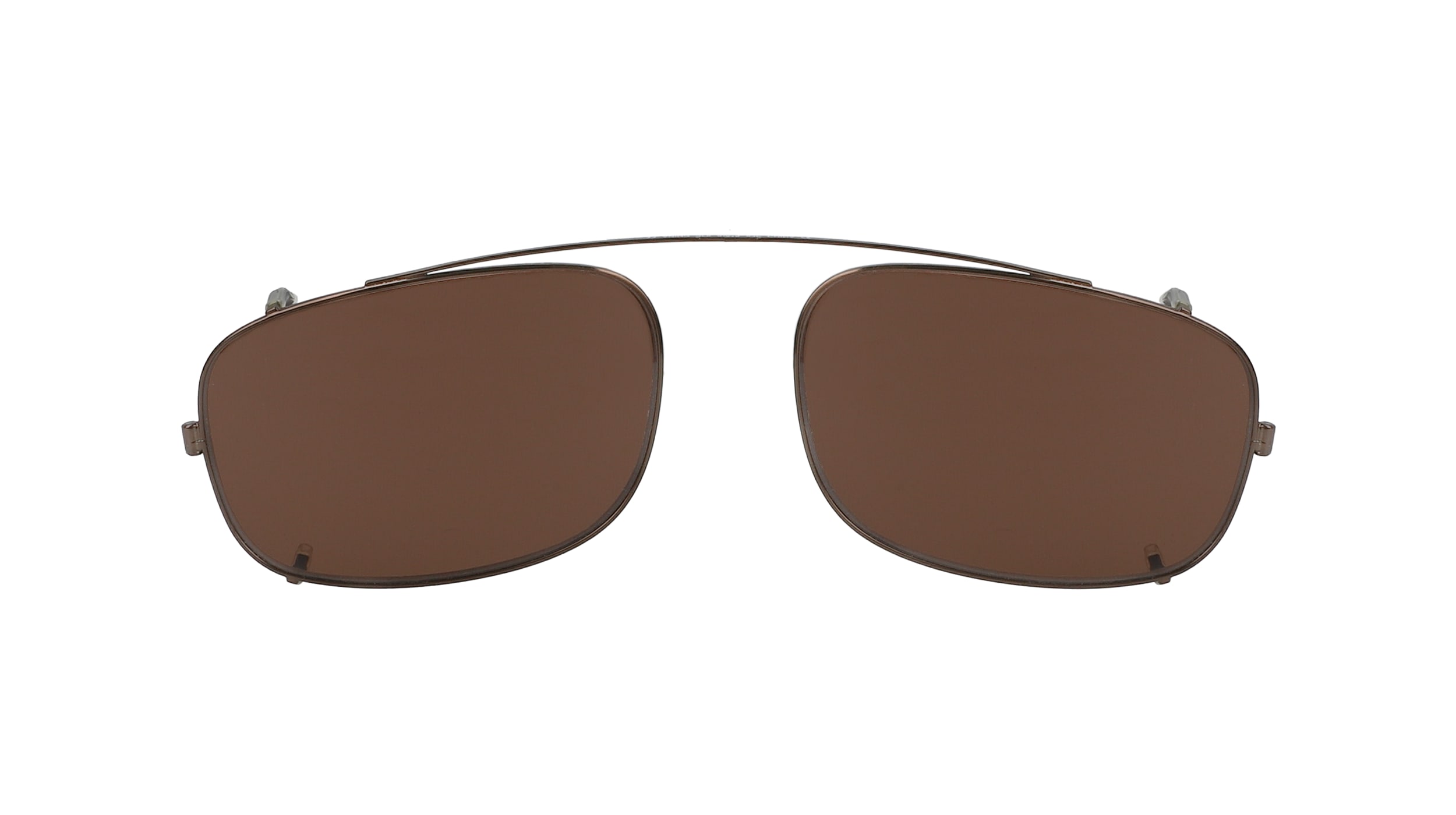 Flexon 600 CLIP-ON Eyeglasses 200 Shiny Brown 52mm