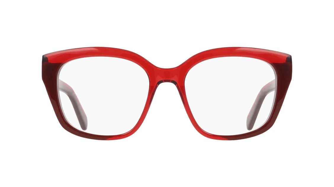 Ferragamo SF3023 Eyeglasses 613 Transparent Red/Dark Red 51mm
