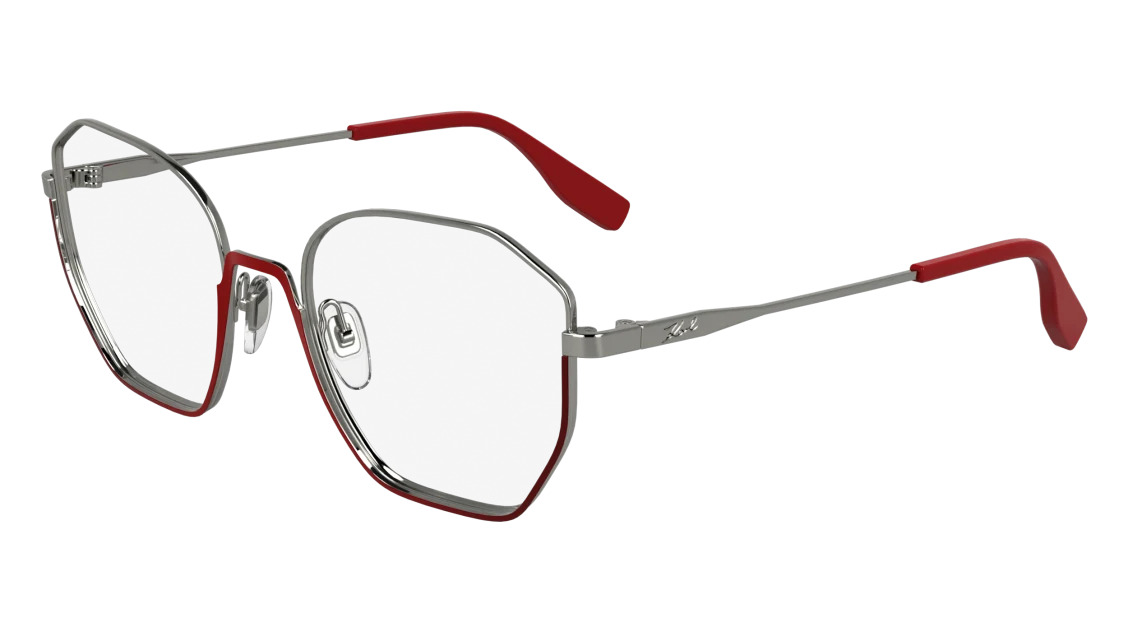 Karl Lagerfeld KL356 Eyeglasses 638 Red/Silver 54mm