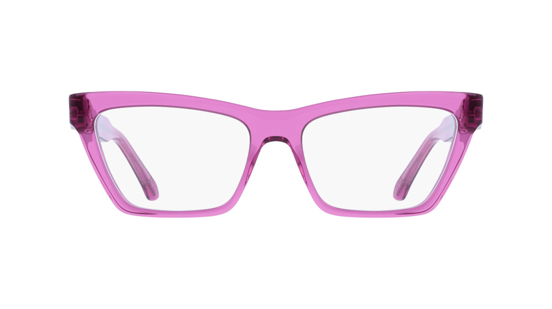 Ferragamo SF3021 Eyeglasses 665 Transparent Cyclamen 54mm
