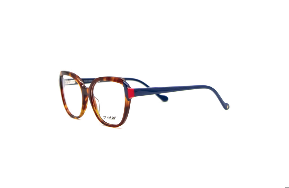 DIVALDI OPT DVO8250 Eyeglasses 010 DEMI BROWN& BLUE TEMPLES 54mm