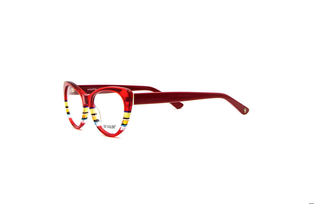 DIVALDI OPT DVO8239 Eyeglasses 030 RED WITH LINES 54mm