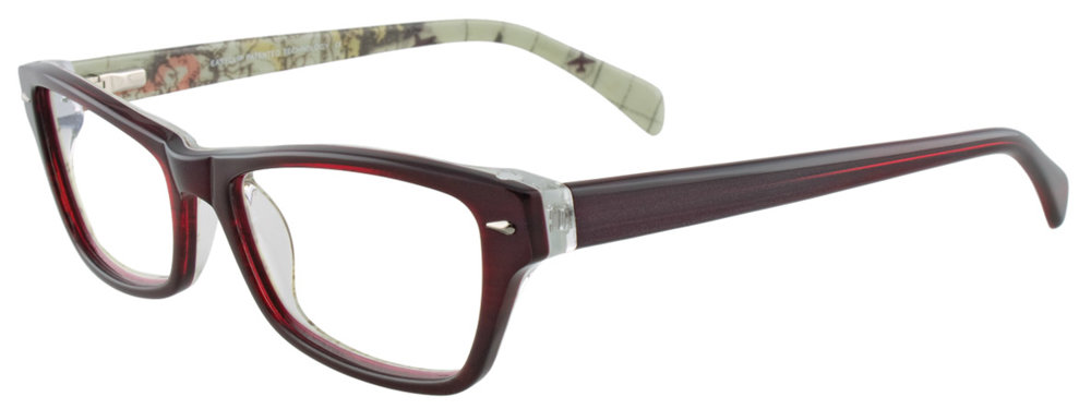 EASYCLIP EC287 Eyeglasses 030 Clear Cranberry 51mm