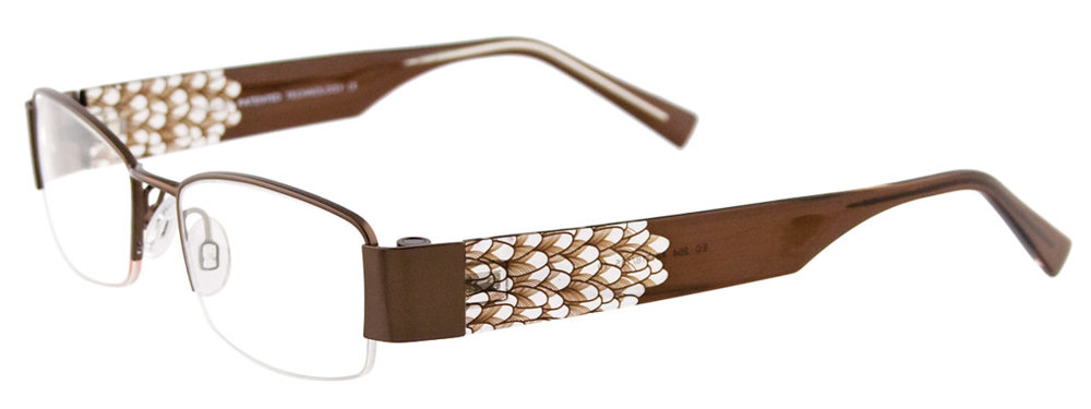 EASYCLIP EC254 Eyeglasses 010 Satin Brown 48mm