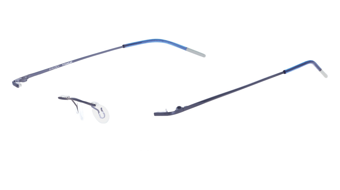 Airlock Wisdom Chassis CHASSIS Eyeglasses 424 Satin Navy mm