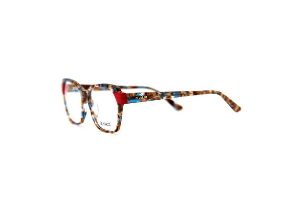 DIVALDI OPT DVO8225 Eyeglasses 030 DEMI BROWN BLUE RED 53mm