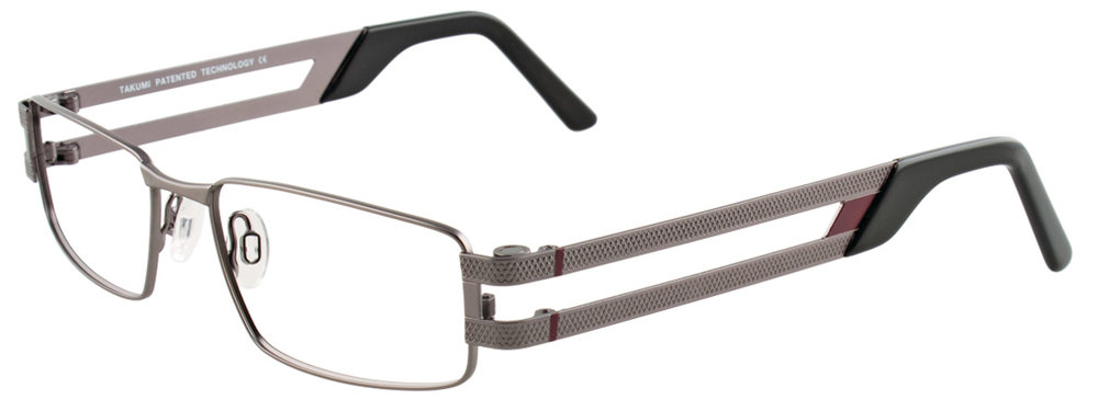 TAKUMI TK917 Eyeglasses 020 Satin Grey & Burgandy 53mm