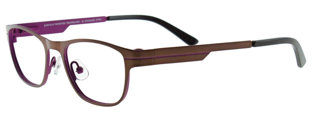 EASYCLIP EC269 Eyeglasses 010 Matt Dark Bronze & Mauve 45mm