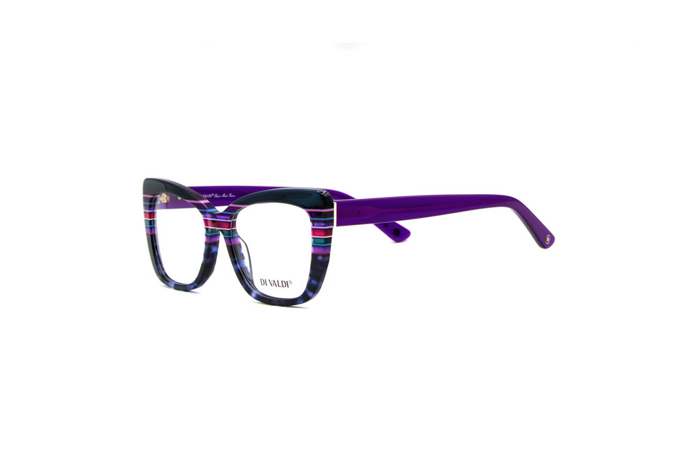 DIVALDI OPT DVO8240 Eyeglasses 080 PURPLE WITH LINES 53mm
