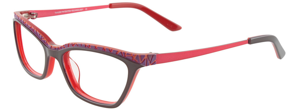 TAKUMI T9997 Eyeglasses 030 Dark Red & Mauve & Orange 50mm