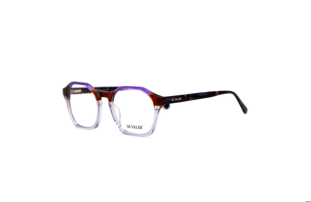 DIVALDI OPT DVO8230 Eyeglasses 080 PURPLE BURG & CLEAR PURPLE 53mm