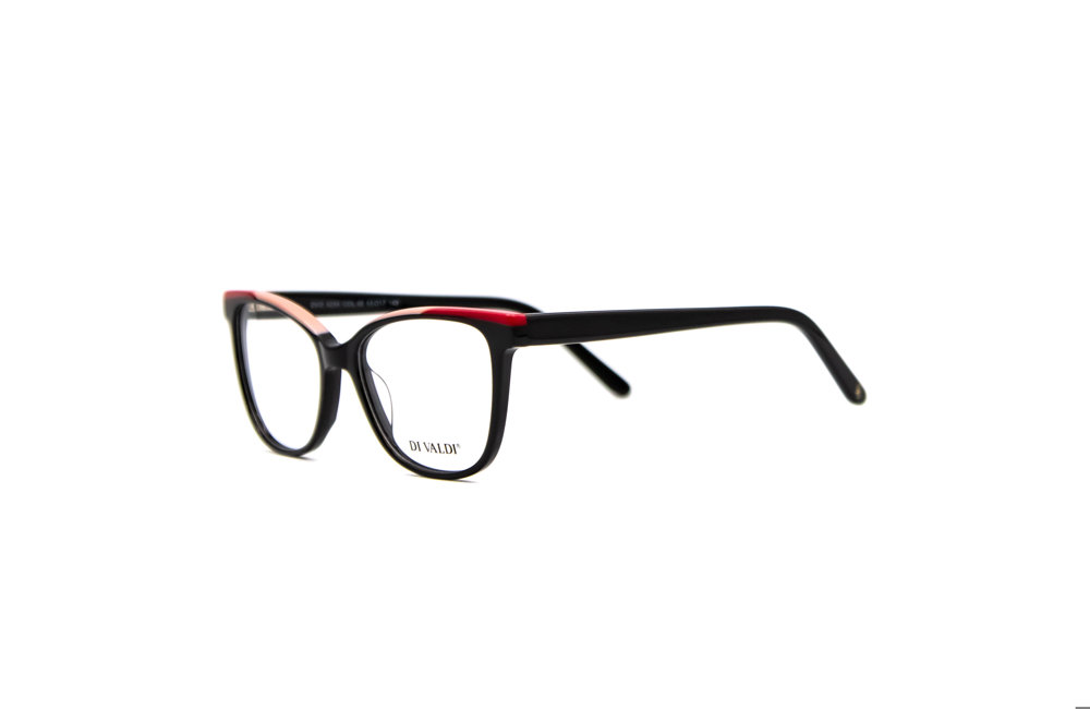 DIVALDI OPT DVO8254 Eyeglasses 090 BLACK & RED 53mm