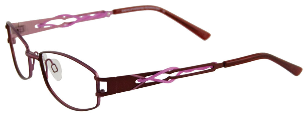 EASYCLIP EC250 Eyeglasses 080 Satin Dark Reddish Plum 52mm