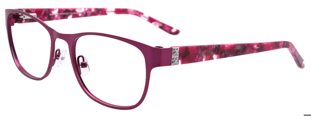 EASYCLIP EC314 Eyeglasses 030 Satin Fuschia 52mm