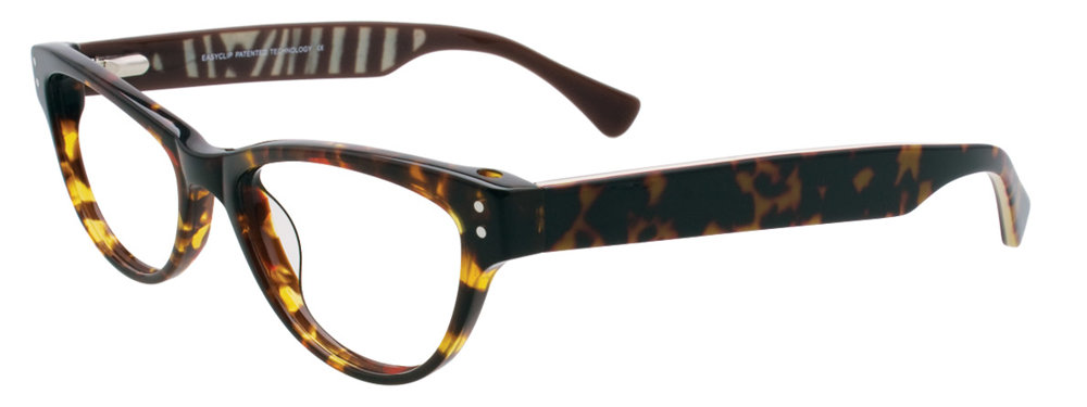 EASYCLIP EC312 Eyeglasses 010 Demi Amber 51mm