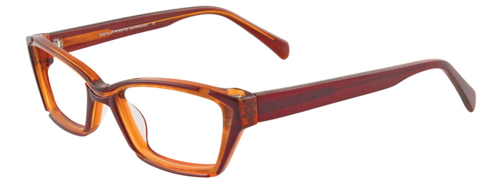 EASYCLIP EC293 Eyeglasses 010 Caramel & Red 51mm