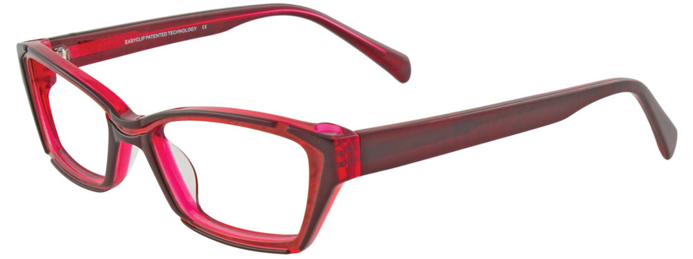 EASYCLIP EC293 Eyeglasses 030 Salmon & Cranberry 51mm
