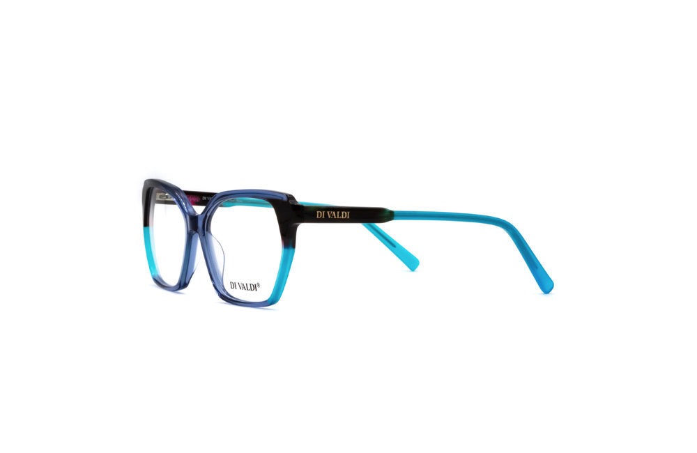 DIVALDI OPT DVO8274 Eyeglasses 050 BLUE TURQ & DEMI RED 54mm