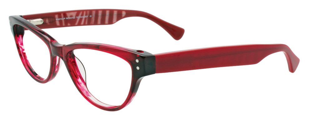 EASYCLIP EC312 Eyeglasses 030 Crystal Red 51mm