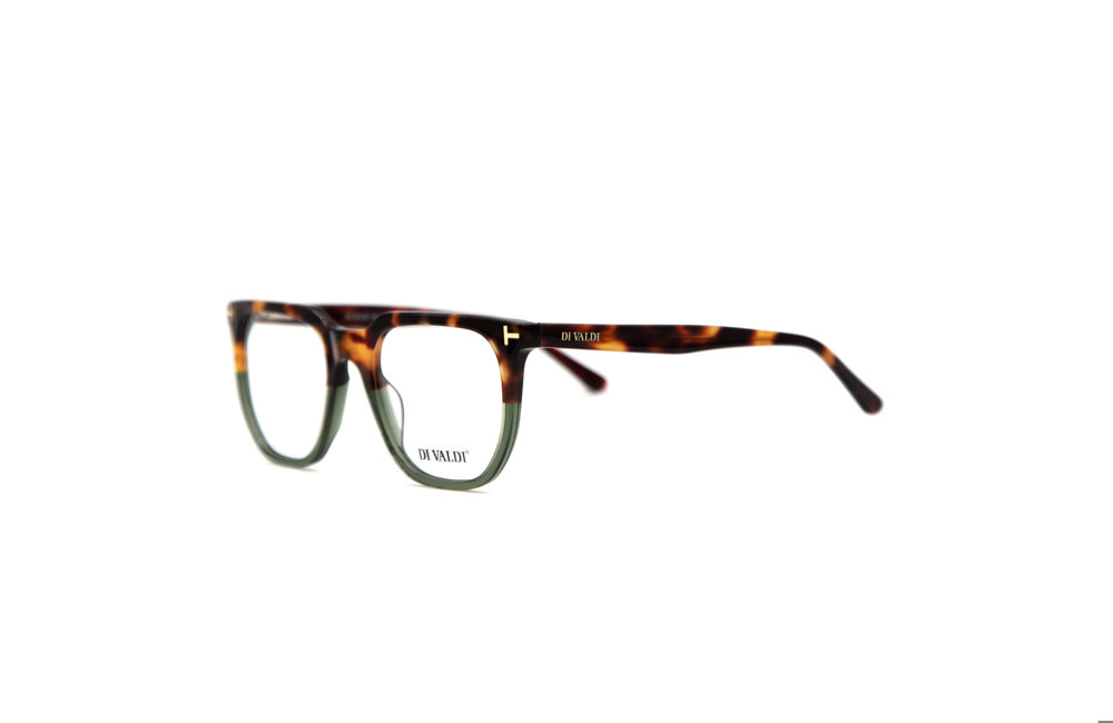 DIVALDI OPT DVO8227 Eyeglasses 060 DEMI BROWN&BOTTOM GREEN 53mm