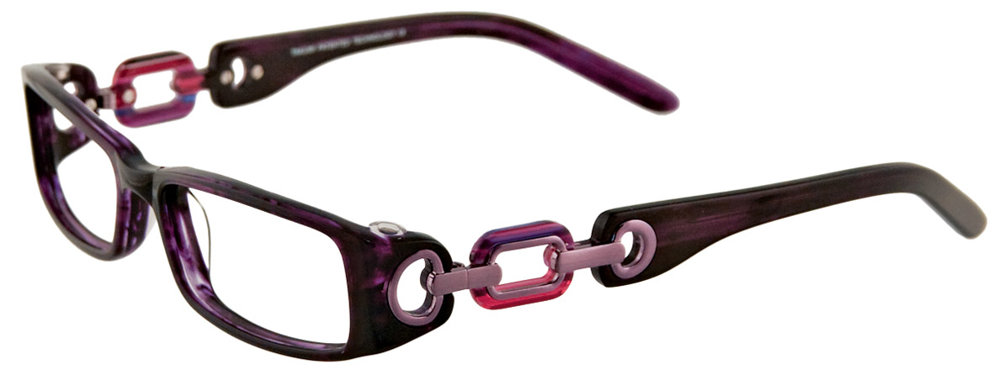 TAKUMI T9924 Eyeglasses 080 Violet & Marbled Pink 49mm