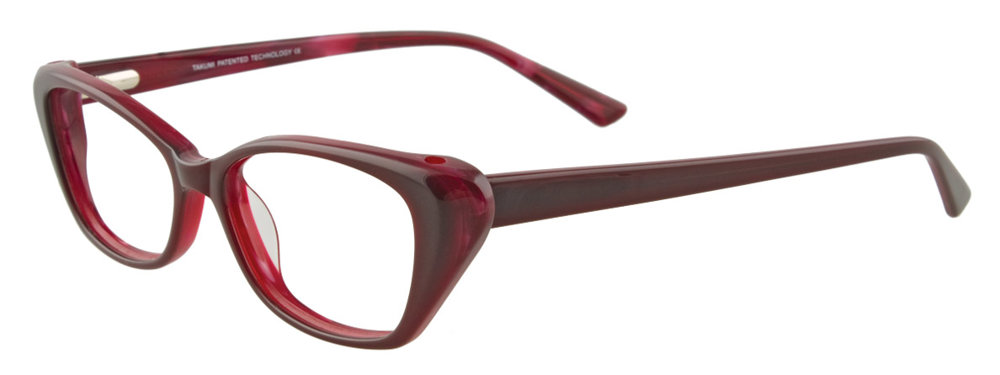 TAKUMI TK921 Eyeglasses 030 Dark Burgundy & Marbled Red 49mm