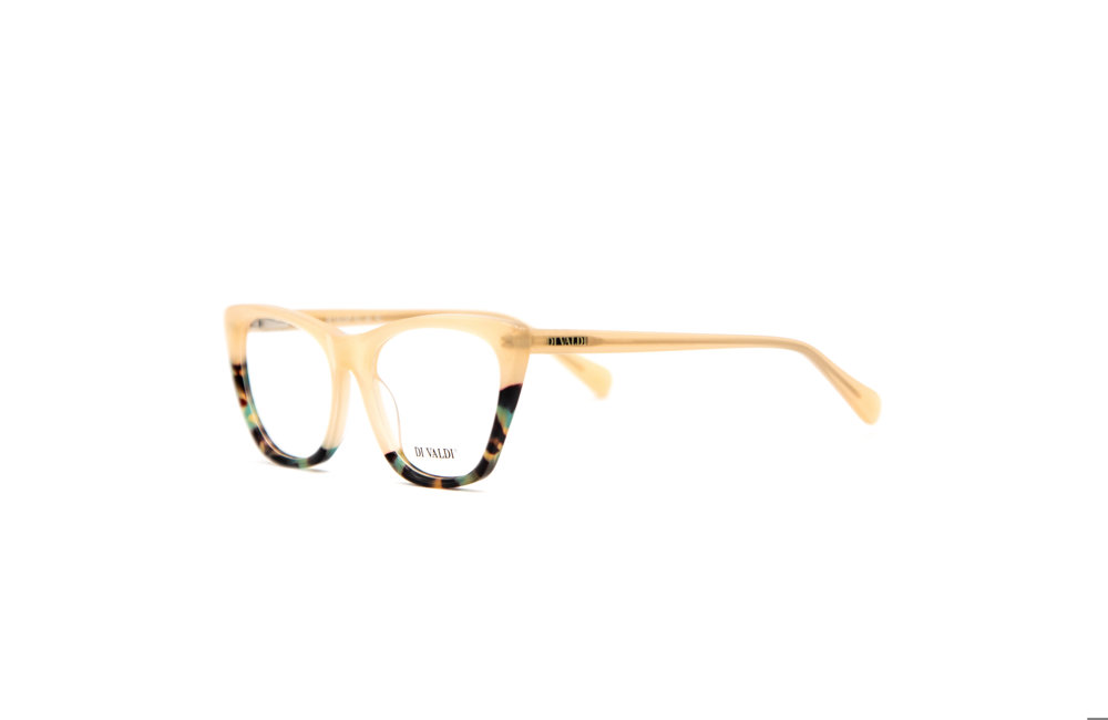 DIVALDI OPT DVO8231 Eyeglasses 010 CREAM BROWN+DEMI GREEN BOTTOM 53mm