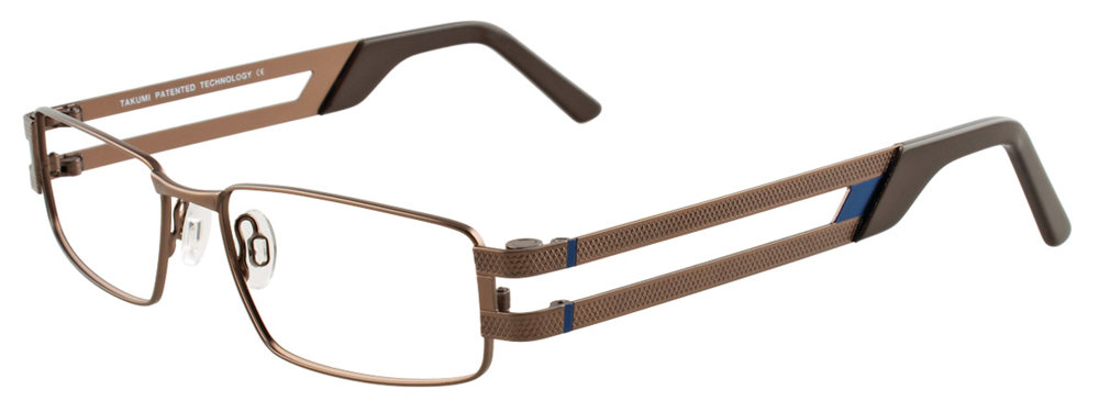 TAKUMI TK917 Eyeglasses 010 Satin Brown & Navy 53mm