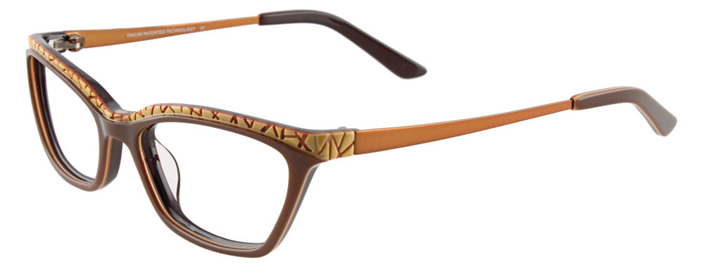 TAKUMI T9997 Eyeglasses 010 Brown & Beige 50mm
