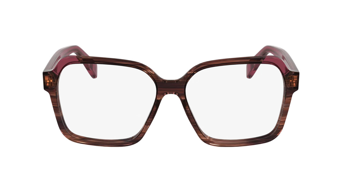 Longchamp LO2763 Eyeglasses 223 Striped Brown/Red 55mm