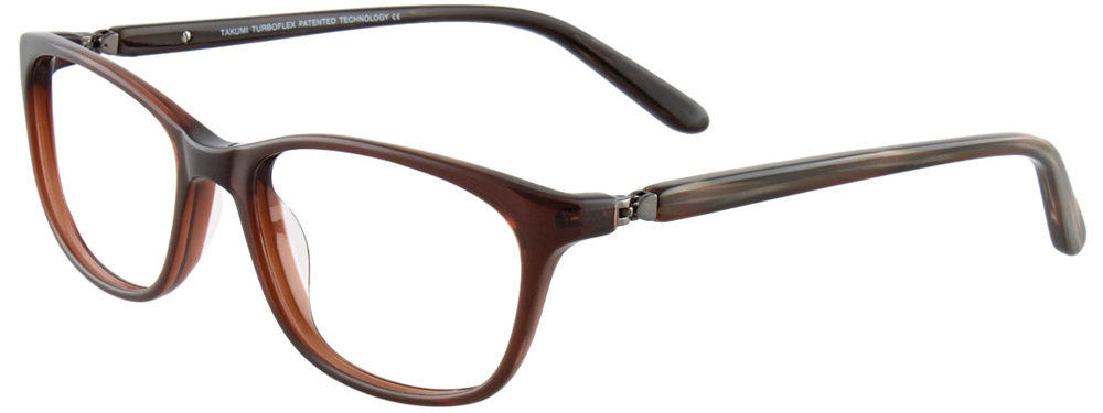 TAKUMI TK904 Eyeglasses 010 Clear Dark Chocolate 53mm