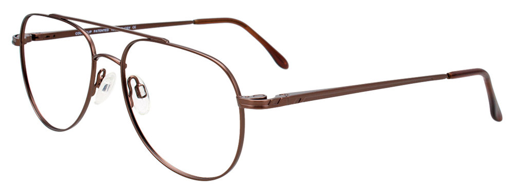 COOLCLIP CC827 Eyeglasses 010 Satin Chocolate 53mm
