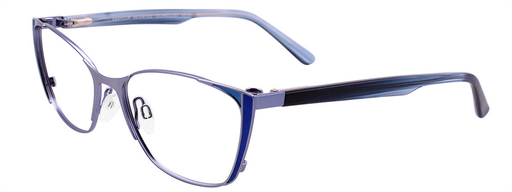 EASYCLIP EC442 Eyeglasses 050 Satin Light Blue & Blue 53mm