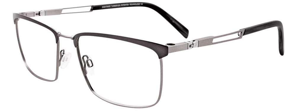 TWIST&CLIP CT264 Eyeglasses 020 Matt Steel & MattBlack 58mm