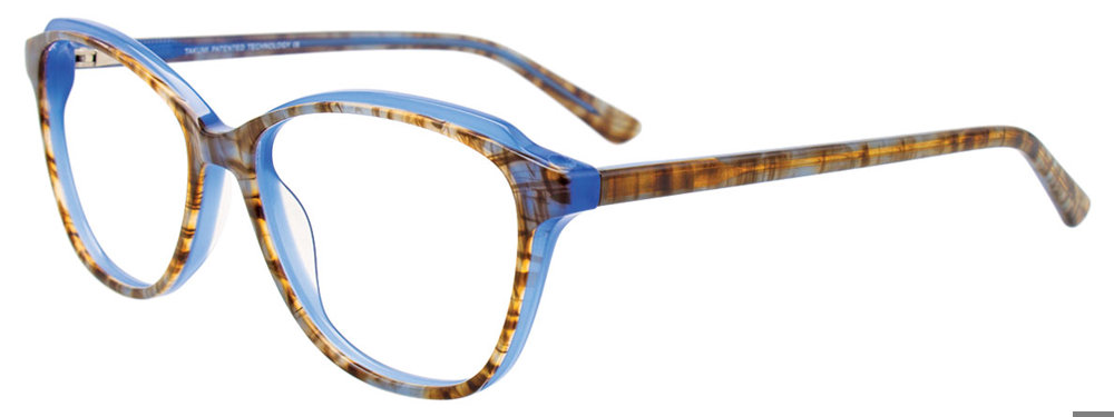 TAKUMI TK1126 Eyeglasses 010 Brown Mabrled & Blue 53mm