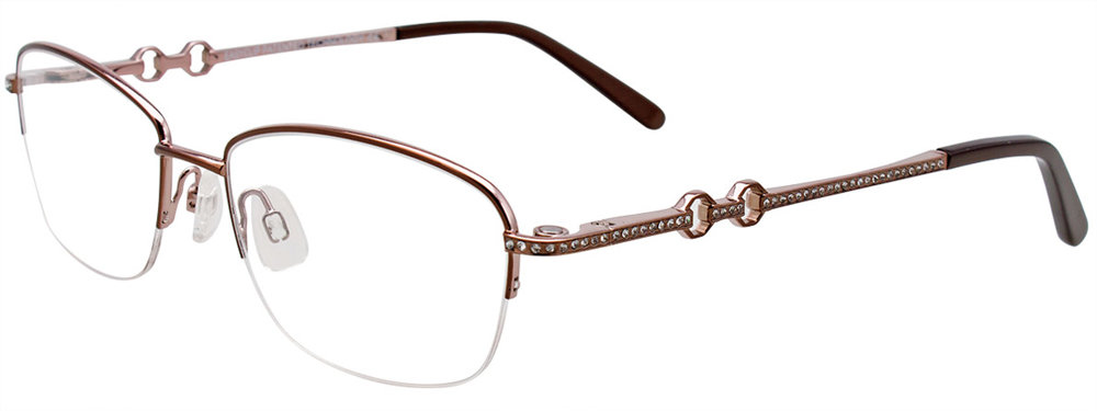 EASYCLIP EC469 Eyeglasses 010 Shiny Brown & Light Gold 53mm