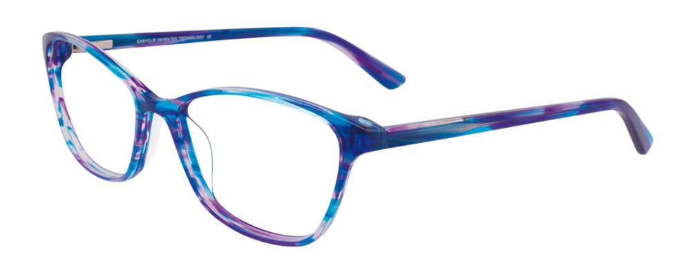 EASYCLIP EC428 Eyeglasses 050 Blue & Purple Marbled 53mm