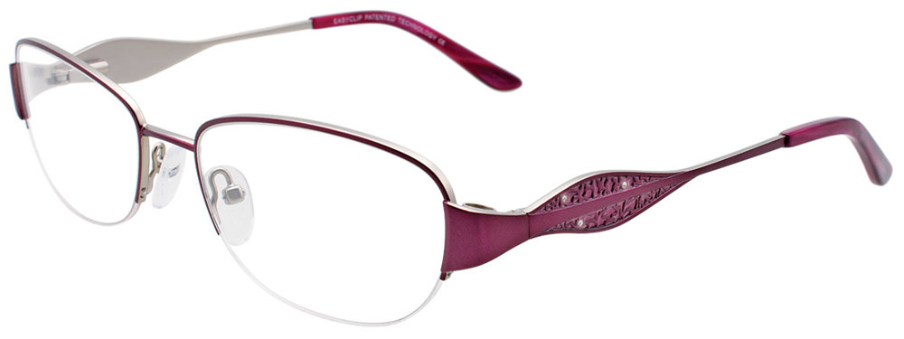 EASYCLIP EC391 Eyeglasses 080 Satin Plum 55mm