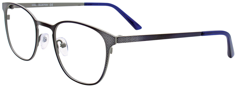 I CHILL C7002 Eyeglasses 050 Shiny Blue Marbled & Silver & Light Grey 48mm