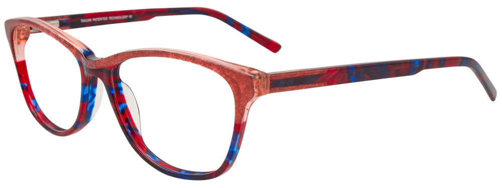 TAKUMI TK1084 Eyeglasses 030 Red & Blue Marbled & Light Red 52mm