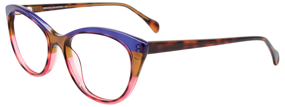 PARADOX P5076 Eyeglasses 050 Blue & Brown & Pink Crystal 54mm