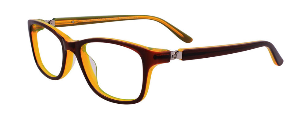 TAKUMI TK1045 Eyeglasses 010 Brown & Yellow 46mm