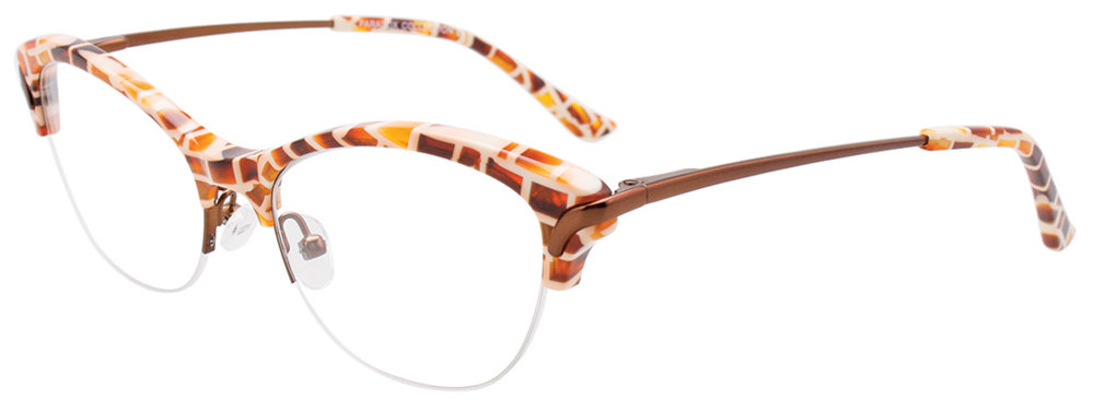 PARADOX P5043 Eyeglasses 010 Brown & White 52mm