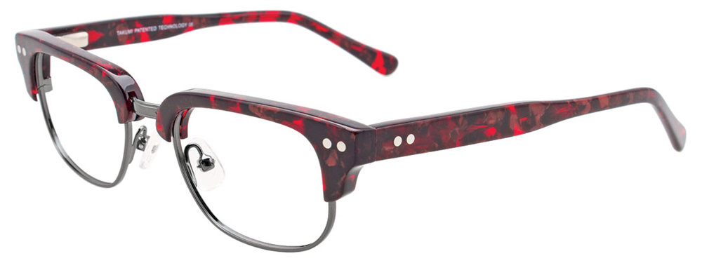 TAKUMI TK1069 Eyeglasses 030 Red & Dark Grey 44mm