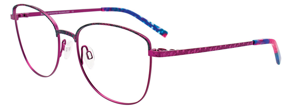 EASYCLIP EC523 Eyeglasses 085 Orchid & Teal Marbled & Satin Orchid 53mm