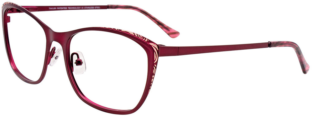 TAKUMI TK1090 Eyeglasses 030 Satin Burgundy & Light Pink 53mm