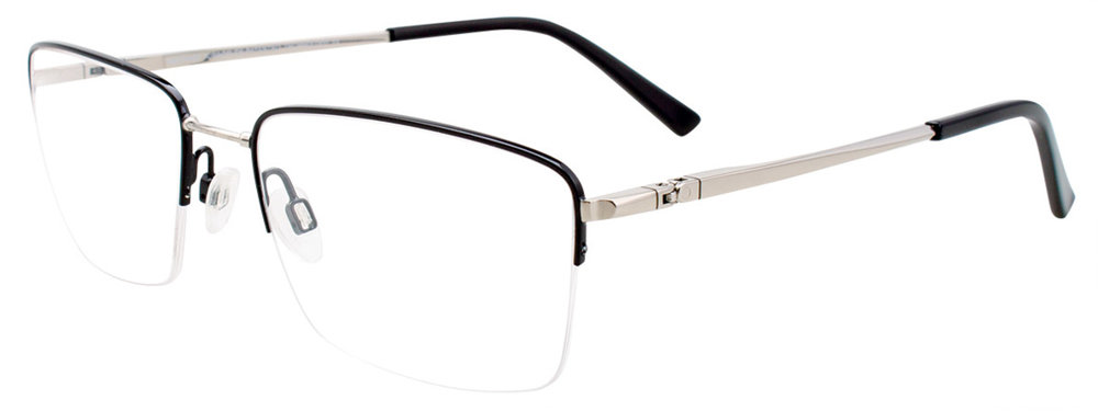EASYTWIST ET996 Eyeglasses 090 Shiny Black & Silver 56mm