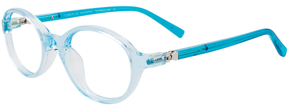 EASYCLIP EC505 Eyeglasses 050 Light Blue Crystal & Glitters 43mm